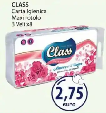 Acqua & Sapone CLASS Carta Igienica Maxi rotolo 3 Veli x8 offerta