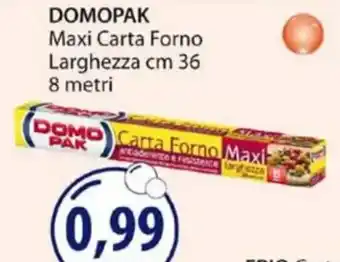 Acqua & Sapone DOMOPAK Maxi Carta Forno Larghezza cm 36 8 metri offerta