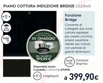 Unieuro PIANO COTTURA INDUZIONE BRIDGE LIL63441 offerta