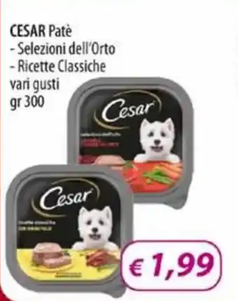 Acqua & Sapone CESAR Pate - Selezioni dell'Orto - Ricette Classiche vari gusti gr 300 offerta