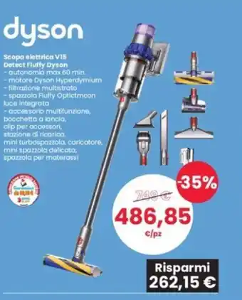 Interspar - spazzola Fluffy Optictmcon Scopa elettrica V15 Detect Fluffy Dyson offerta