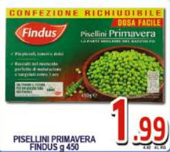 Sacoph Pisellini Primavera Findus g 450 offerta
