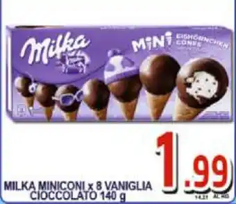Sacoph Milka Miniconi x 8 Vaniglia Cioccolato 140 g offerta