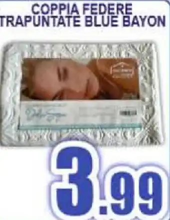 Coppia Federe Trapuntate Blue Bayon