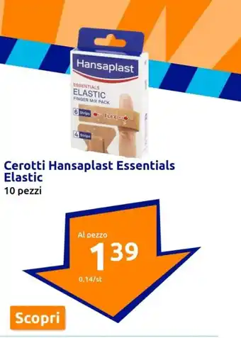 Action Cerotti Hansaplast Essentials Elastic 10 pezzi offerta