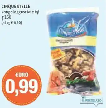 Cinquestelle Vongole Sgusciate iqf 150 g
