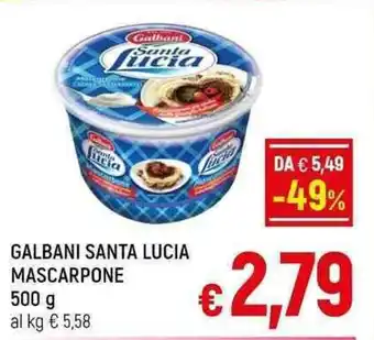 A&O GALBANI SANTA LUCIA MASCARPONE 500 g offerta