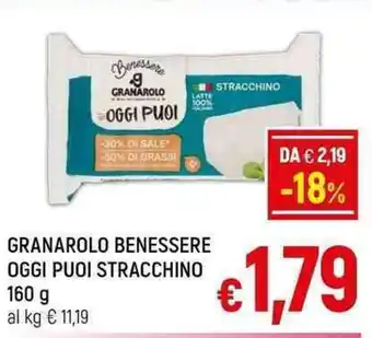 A&O GRANAROLO BENESSERE OGGI PUOI STRACCHINO 160 g offerta