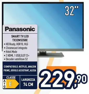 Unieuro Panasonic SMART TV LED TX32MS350E offerta