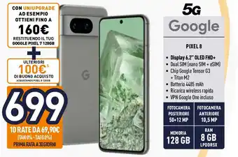 Unieuro Google PIXEL 8 offerta