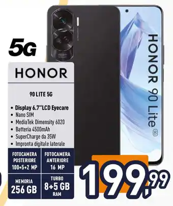 Unieuro HONOR 90 LITE 5G offerta