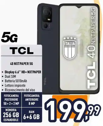 Unieuro 5G TCL 40 NXTPAPER 5G offerta