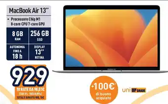 Unieuro MacBook Air 13" offerta