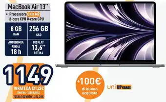 Unieuro MacBook Air 13" offerta