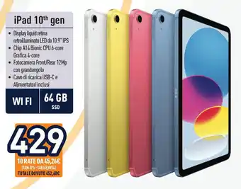 Unieuro iPad 10th gen offerta