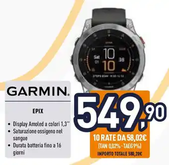 Unieuro GARMIN. EPIX offerta