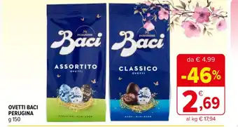 Iperal OVETTI BACI PERUGINA g 150 offerta