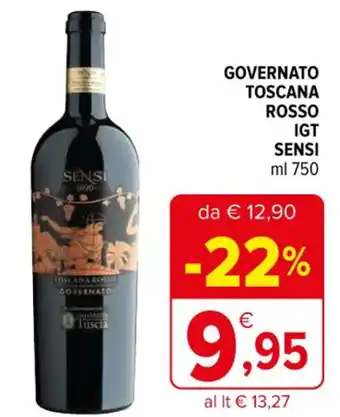 TOSCANA ROSAO GOVERNATO GOVERNATO ROSSO IGT SENSI ml 750