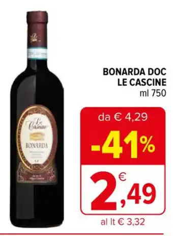 Iperal BONARDA DOC LE CASCINE ml 750 offerta