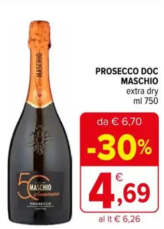 Iperal PROSECCO DOC MASCHIO extra dry ml 750 offerta