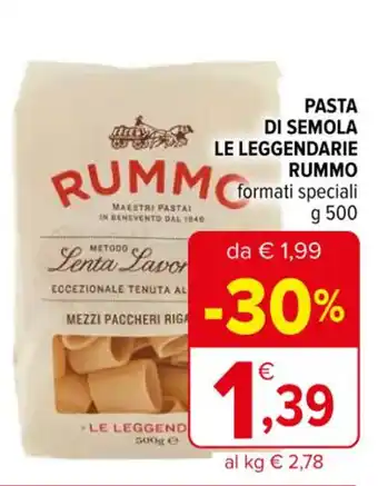 Iperal PASTA DI SEMOLA LE LEGGENDARIE RUMMO g 500 offerta