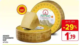 Iperal ASIAGO STAGIONATO DOP all'etto offerta