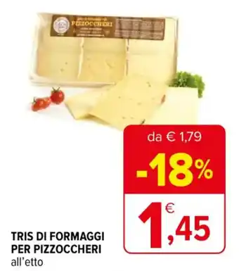 Iperal TRIS DI FORMAGGI PER PIZZOCCHERI all'etto offerta