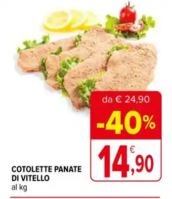 Iperal COTOLETTE PANATE DI VITELLO offerta