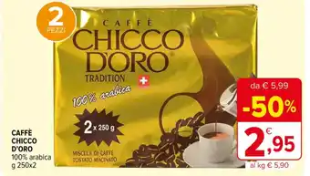 Iperal CAFFÈ CHICCO D'ORO 100% arabica g 250x2 offerta