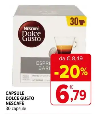 Iperal CAPSULE DOLCE GUSTO NESCAFÈ 30 capsule offerta