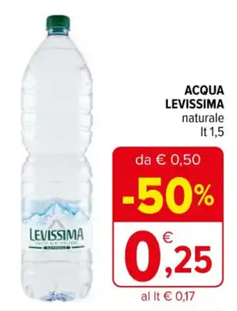 Iperal ACQUA LEVISSIMA naturale It 1,5 offerta