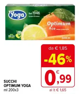 Iperal SUCCHI OPTIMUM YOGA ml 200x3 offerta