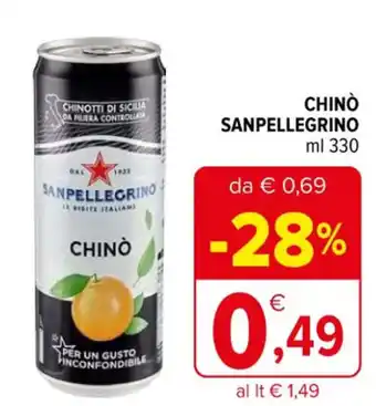Iperal CHINÒ SANPELLEGRINO ml 330 offerta