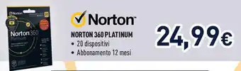 Unieuro Norton 360 Platinum offerta