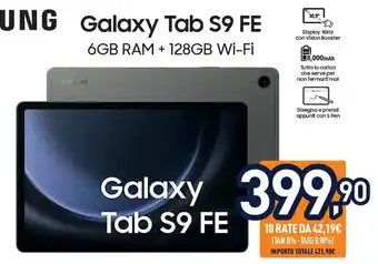 Unieuro SAMSUNG Galaxy Tab S9 FE offerta