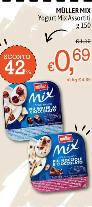 Famila MÜLLER MIX Yogurt Mix Assortiti g 150 offerta