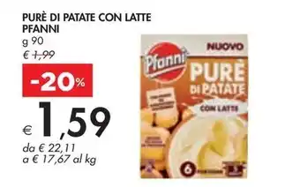 Bennet PURÈ DI PATATE CON LATTE PFANNI offerta