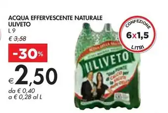 Bennet ACQUA EFFERVESCENTE NATURALE ULIVETO L 9 offerta