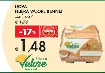 Bennet UOVA FILIERA VALORE BENNET conf. da 4 offerta