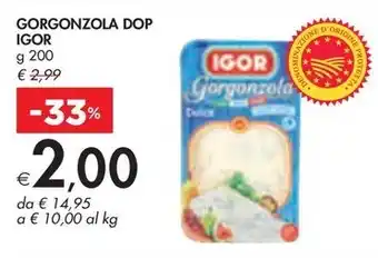 Bennet GORGONZOLA DOP IGOR g 200 offerta