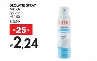 Bennet DEOLATTE SPRAY NIDRA tipi vari, ml 150 offerta