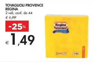 Bennet TOVAGLIOLI PROVENCE REGINA 2 veli, conf. da 44 offerta