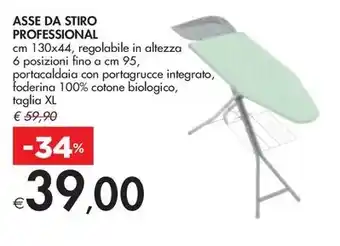 Bennet ASSE DA STIRO PROFESSIONAL cm 130x44 offerta