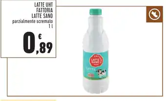 Conad LATTE UHT FATTORIA LATTE SANO parzialmente scremato 1 l offerta