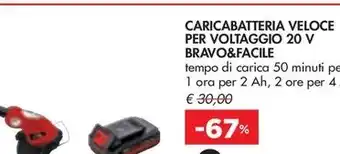 Bennet CARICABATTERIA VELOCE PER VOLTAGGIO 20 V BRAVO&FACILE offerta