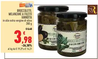 Conad BROCCOLETTI, MELANZANE A FILETTİ IANNOTTA in olio extra vergine di oliva 280 g offerta