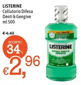 Famila LISTERINE Collutorio Difesa Denti & Gengive ml 500 offerta