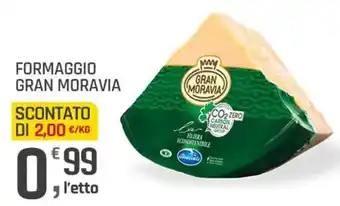 Supermercati Dok FORMAGGIO GRAN MORAVIA offerta