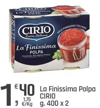 Supermercati Dok La Finissima Polpa CIRIO g. 400 x 2 offerta