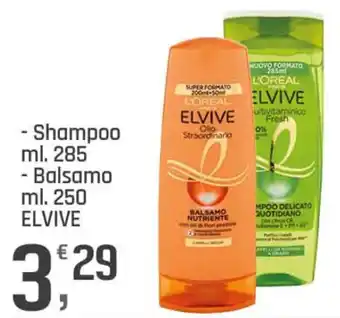 Supermercati Dok - Shampoo ml. 285 - Balsamo ml. 250 ml. 250 ELVIVE offerta